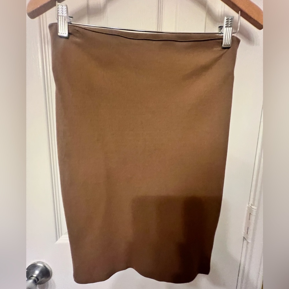 Zara light brown stretch pencil skirt, size medium
